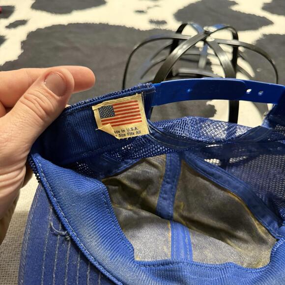 Vintage 70s/80s RARE Colt Firearms Guns Snapback Mesh Hat Cap Blue OSFA - Picture 6 of 6